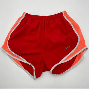 Nike Dri-fit red/orange lined athletic running shorts size XS